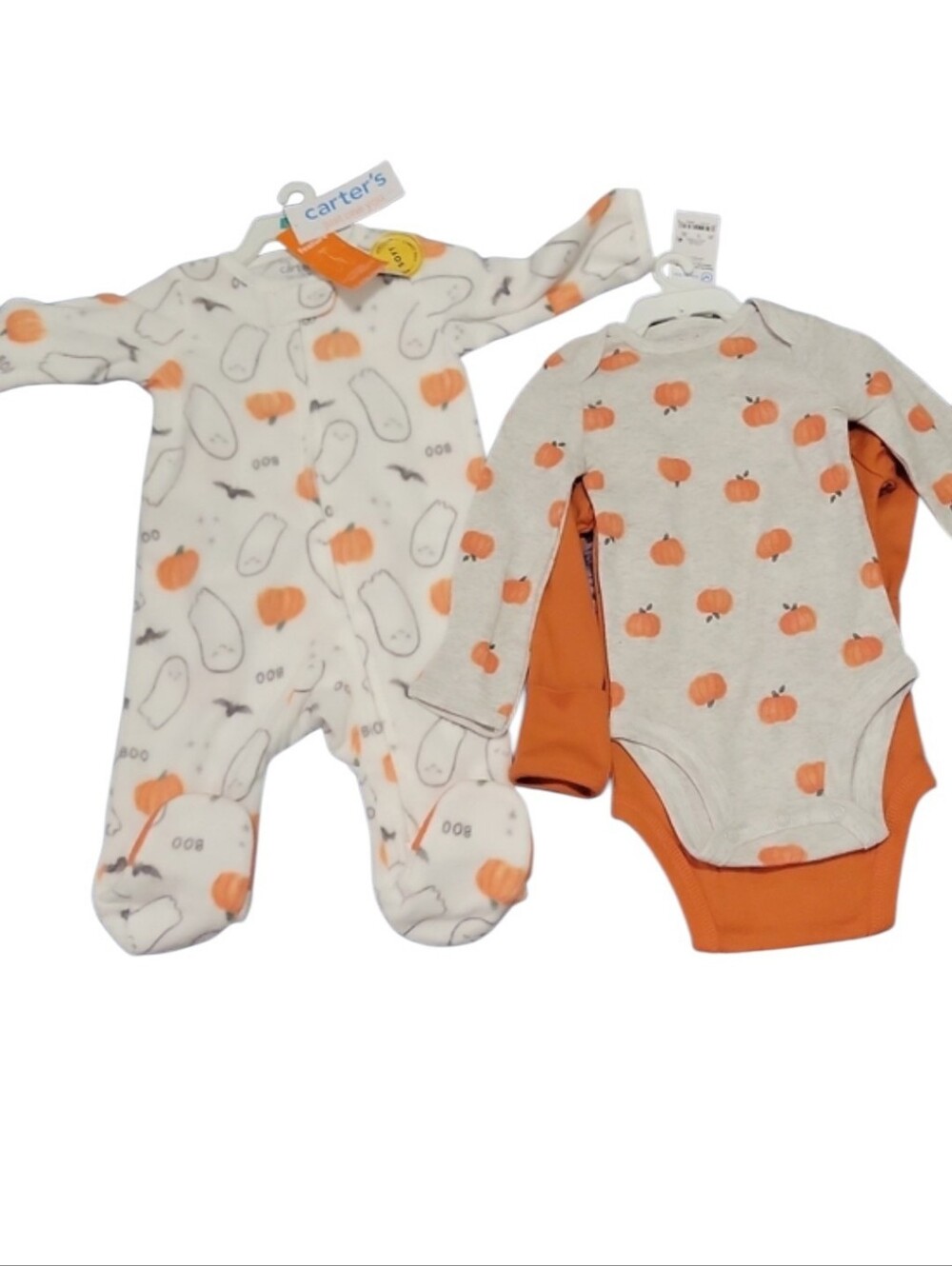 Carter's My First Halloween Pumpkin Print Sleep and Bodysuit Set- 3 Months